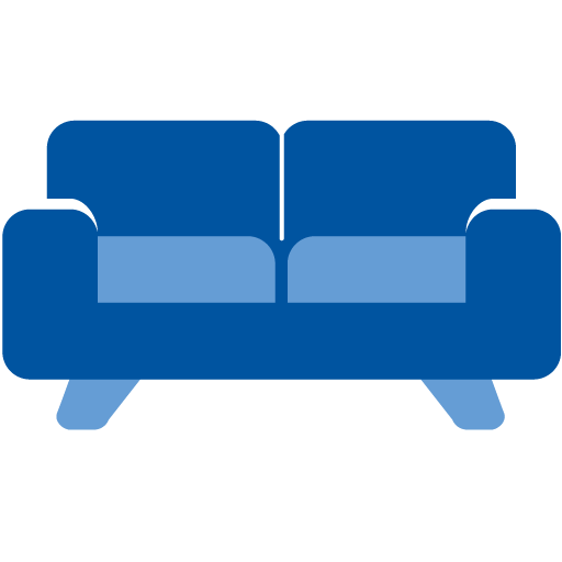 Icon eines blauen Sofas